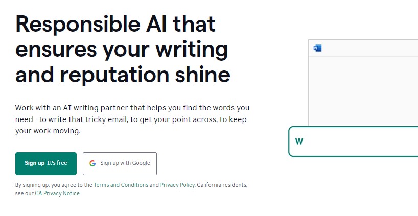 Grammarly- AI grammar app