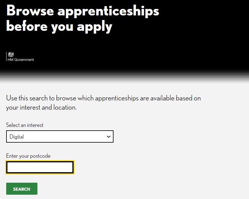Finding apprenticeships