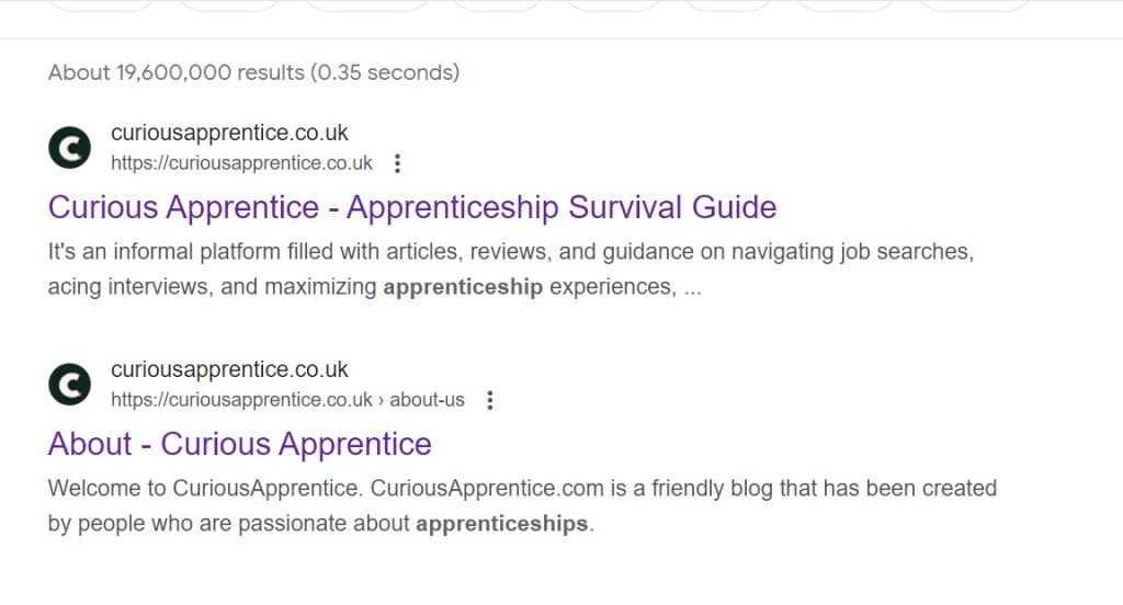 Google results